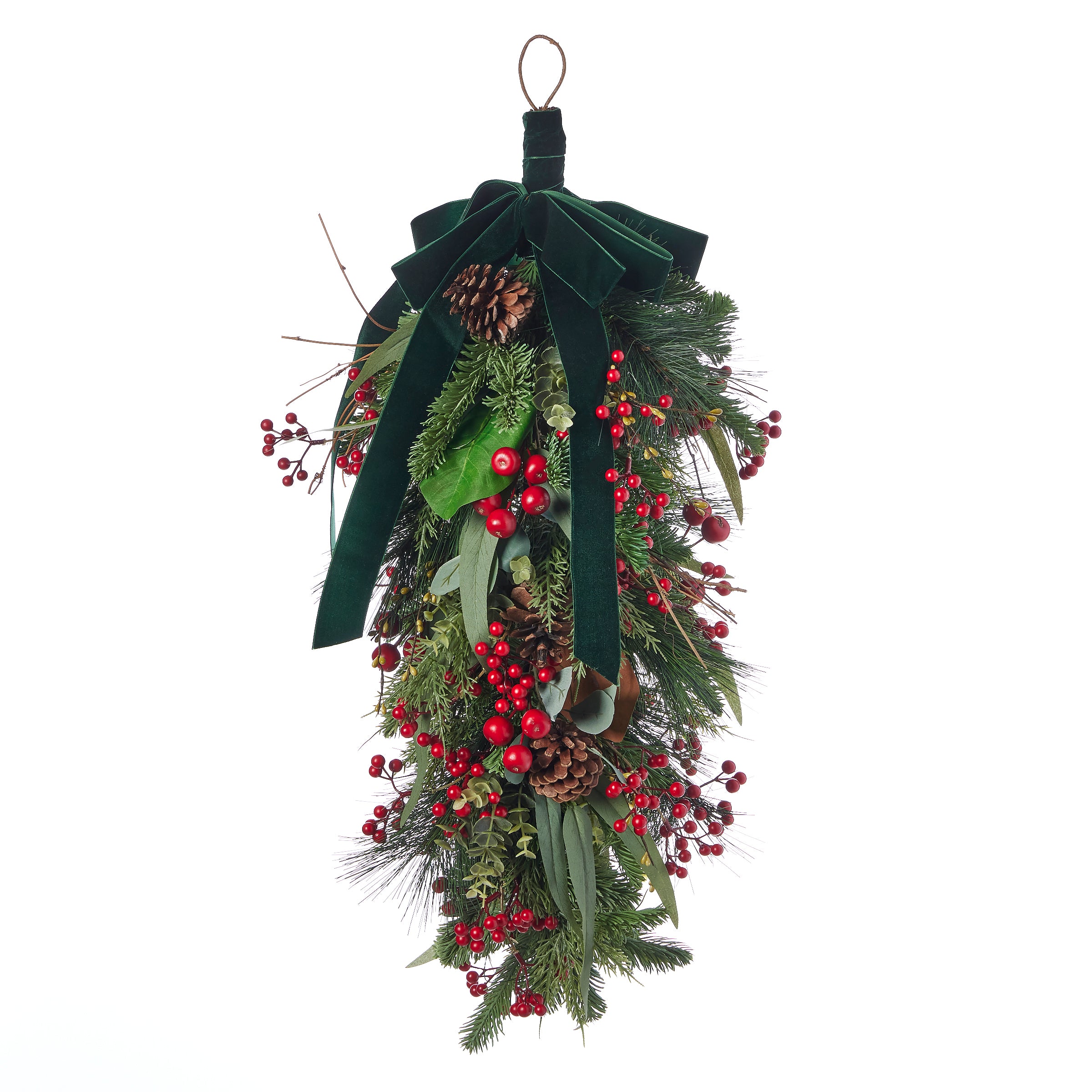 Magnolia Leaf, Eucalyptus, and Berry 30in Swag (Battery-Operated)
