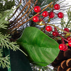 Magnolia Leaf, Eucalyptus, and Berry 28in Wreath (Battery-Operated)