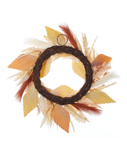 Pampas and Palm 24" wreath