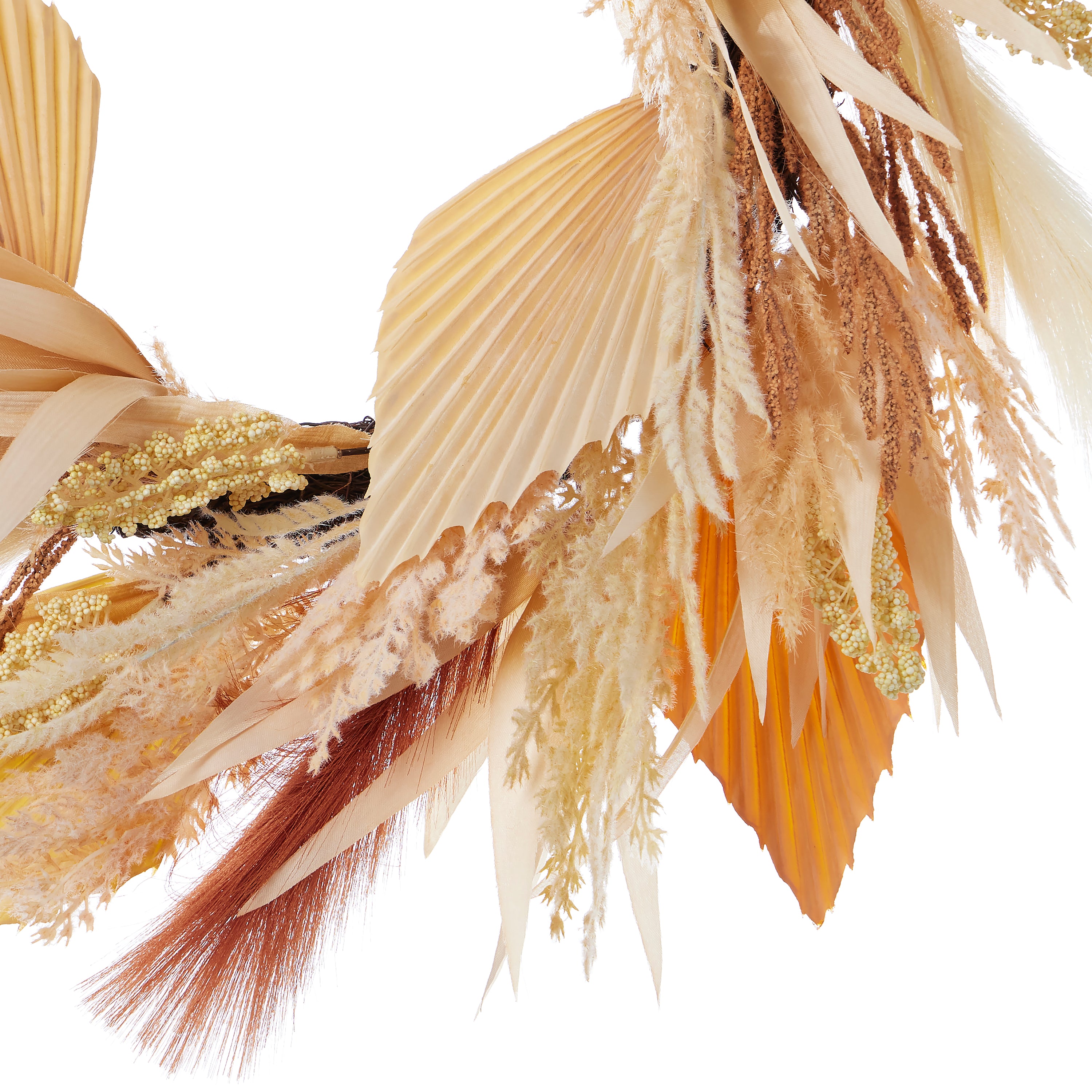 Pampas and Palm 24" Wreath