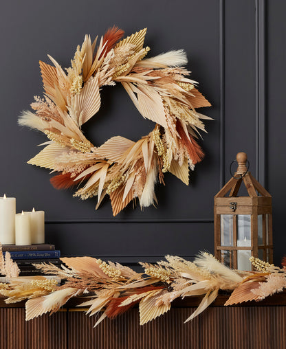 Pampas and Palm 6' Garland