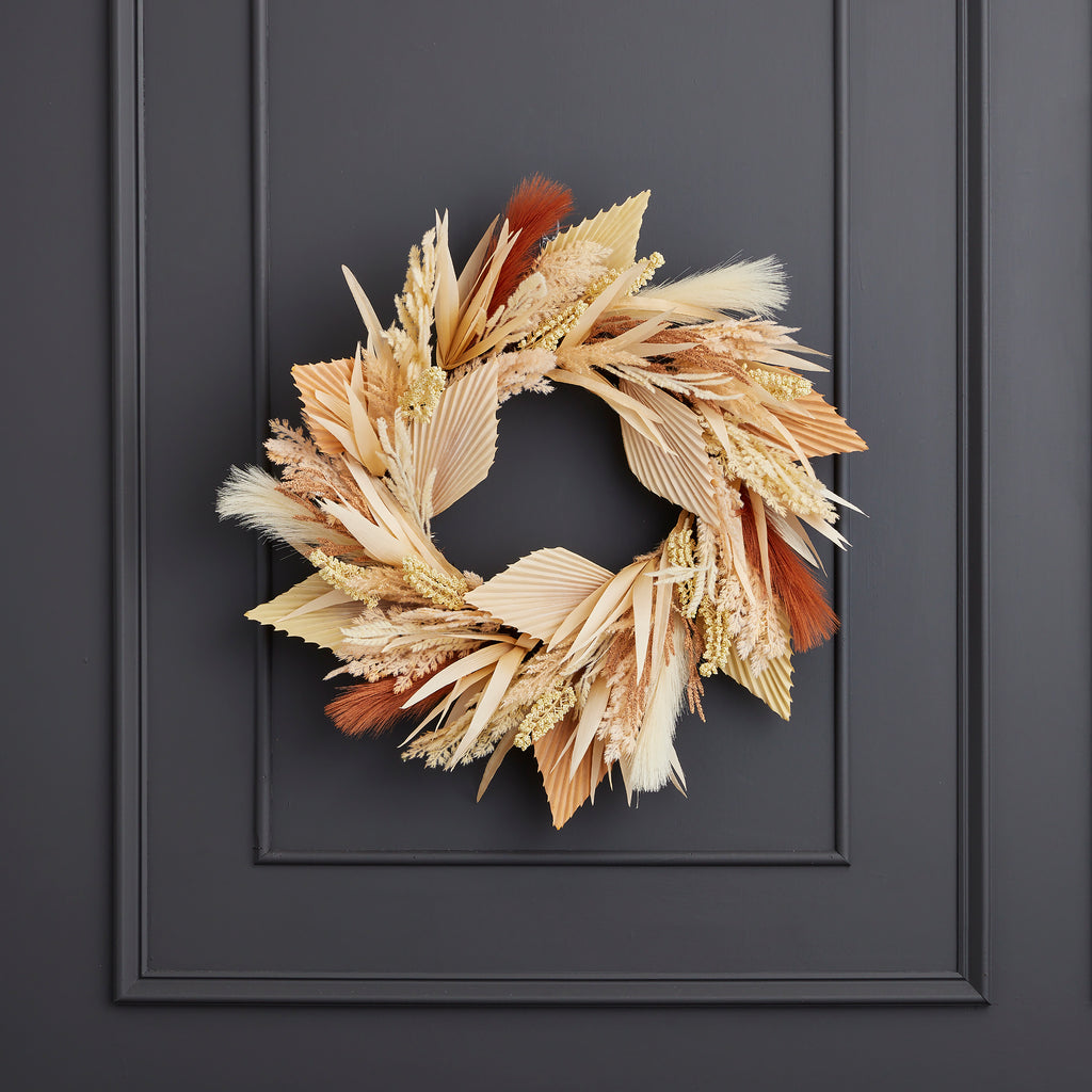 Pampas and Palm 24" Wreath