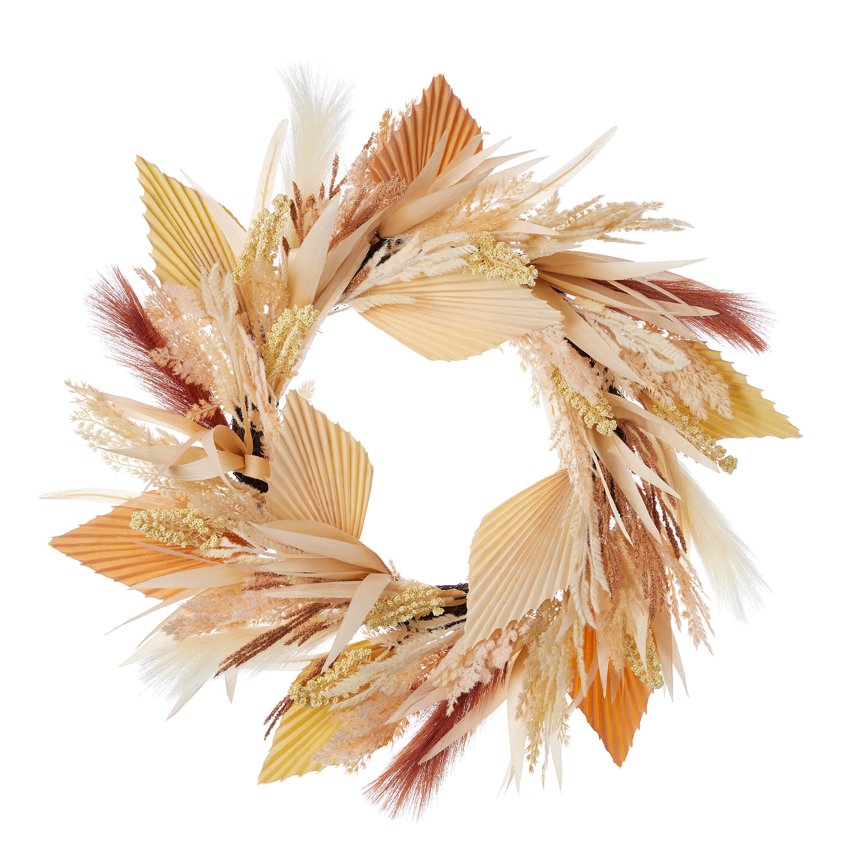 Pampas and Palm 24" Wreath