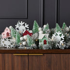 Snowy Cottage Pre-lit 60in Mantel Swag (Battery-Operated)