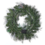 Snowy Cottage Wreath 26in Pre-Lit (Battery-Operated)
