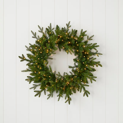 Dandan Pine 24in Wreath (plug in)