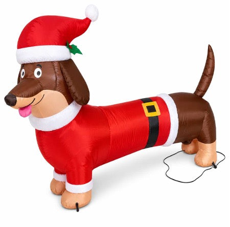 Christmas Dachshund Outdoor Inflatable