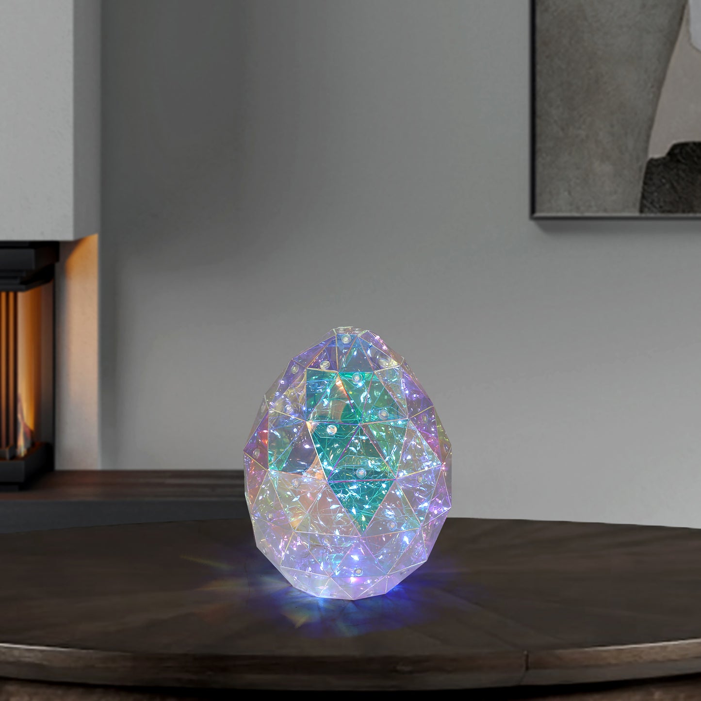 Prismatic Iridescent Egg 8in