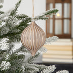 Gesso Onion Glass Ornament Set of 3