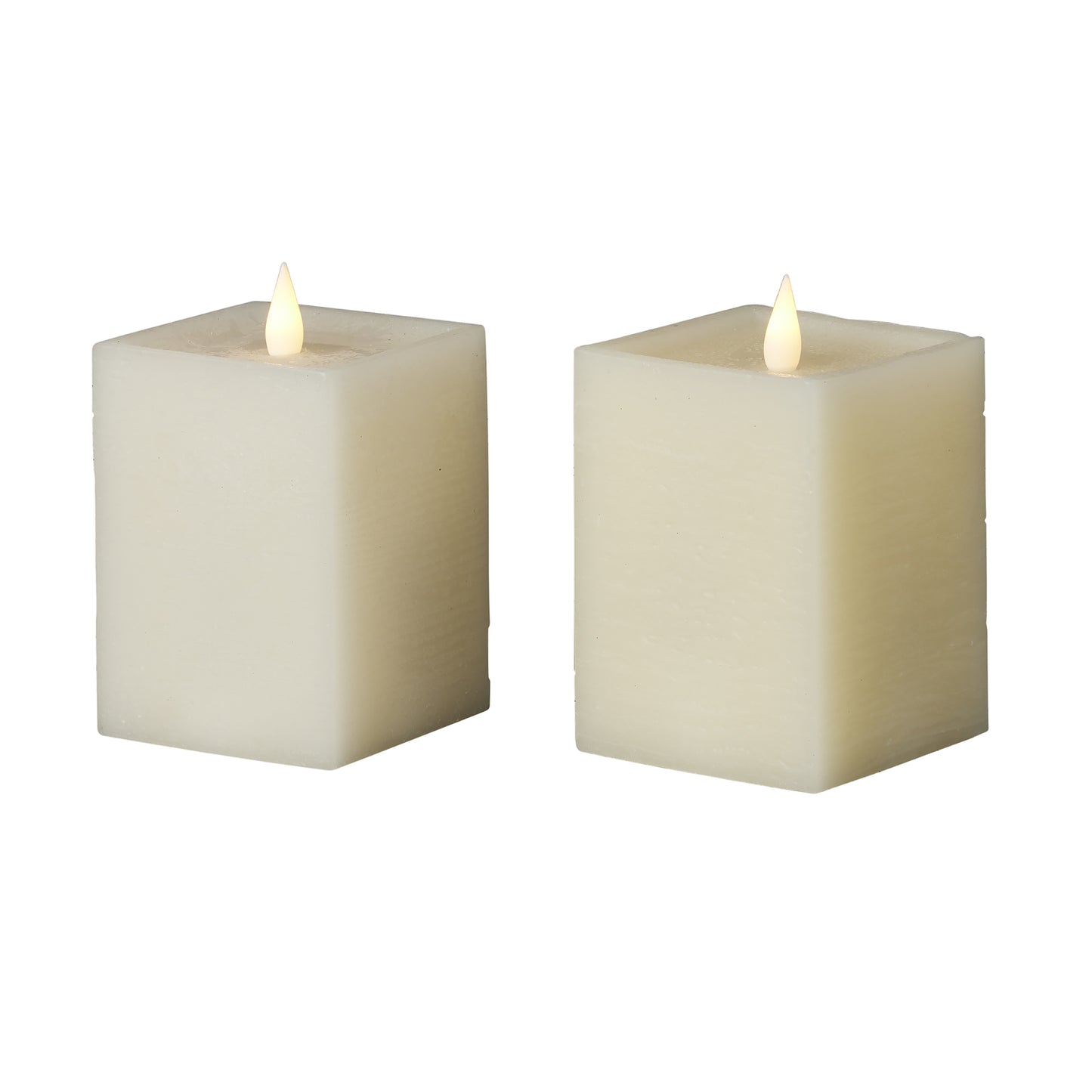 Classic Motion Flameless Square Candle 2pc Set