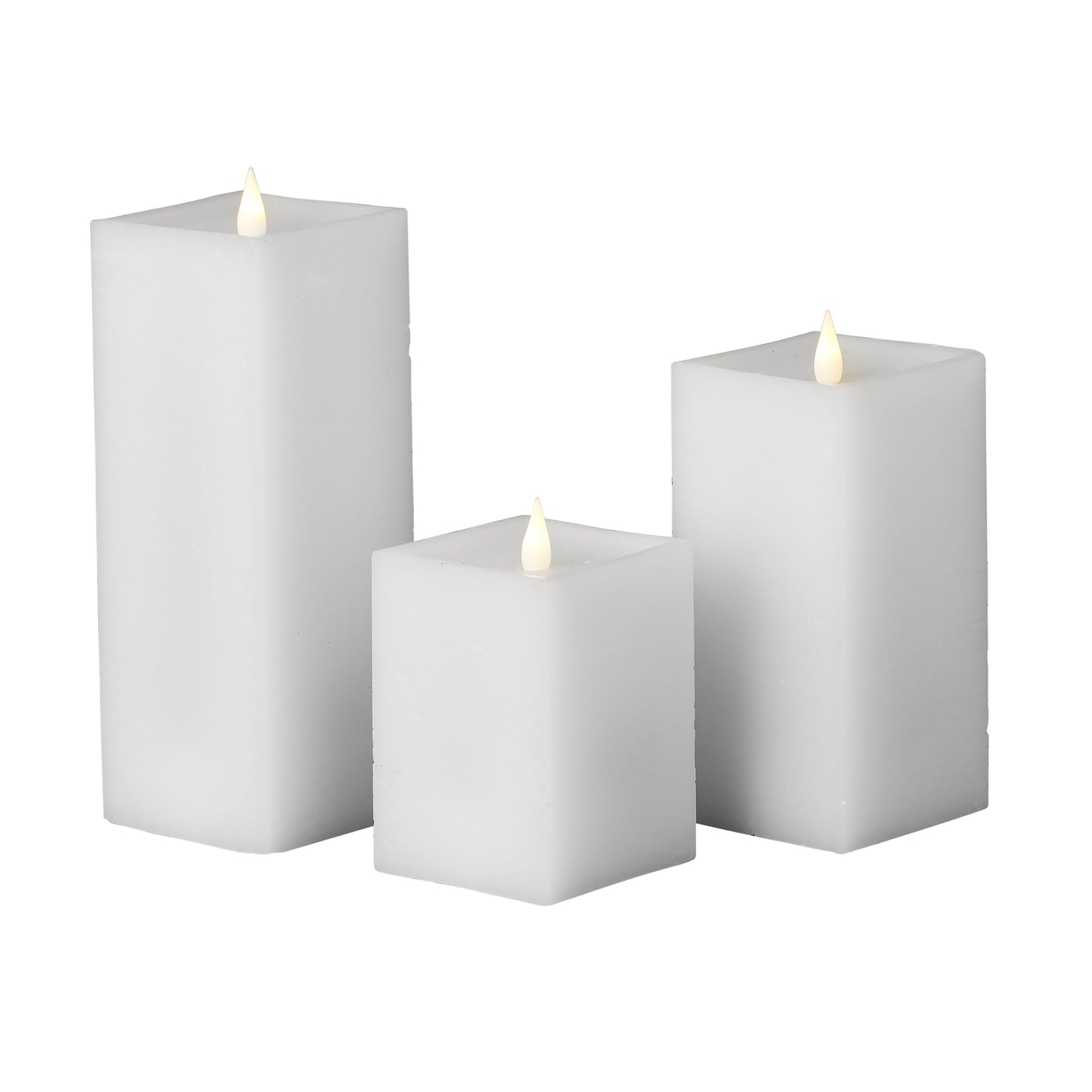 Classic Motion Flameless Square Candle 3pc Set