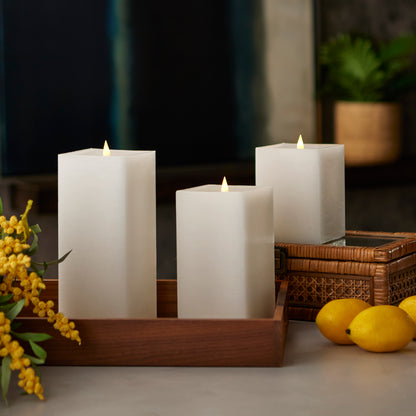 Classic Motion Flameless Square Candle 3pc Set