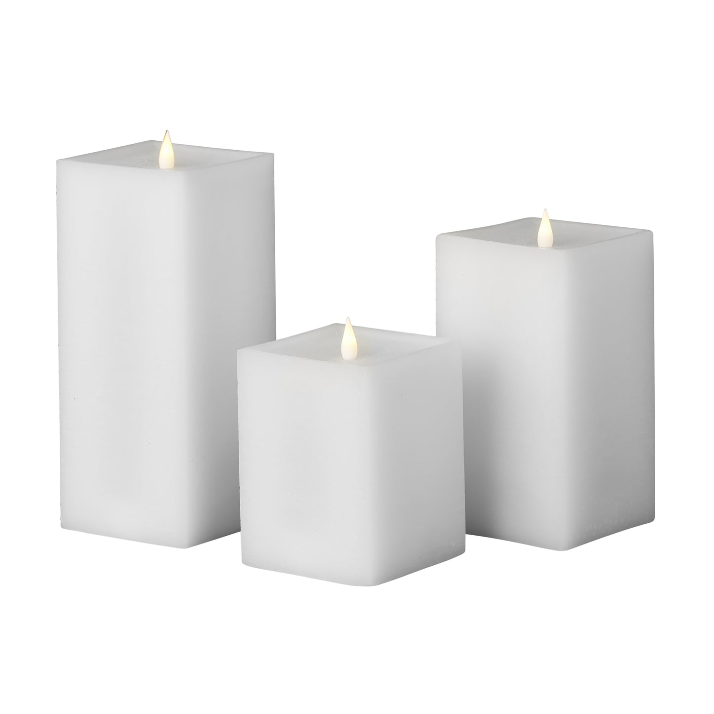 Classic Motion Flameless Square Candle 3pc Set