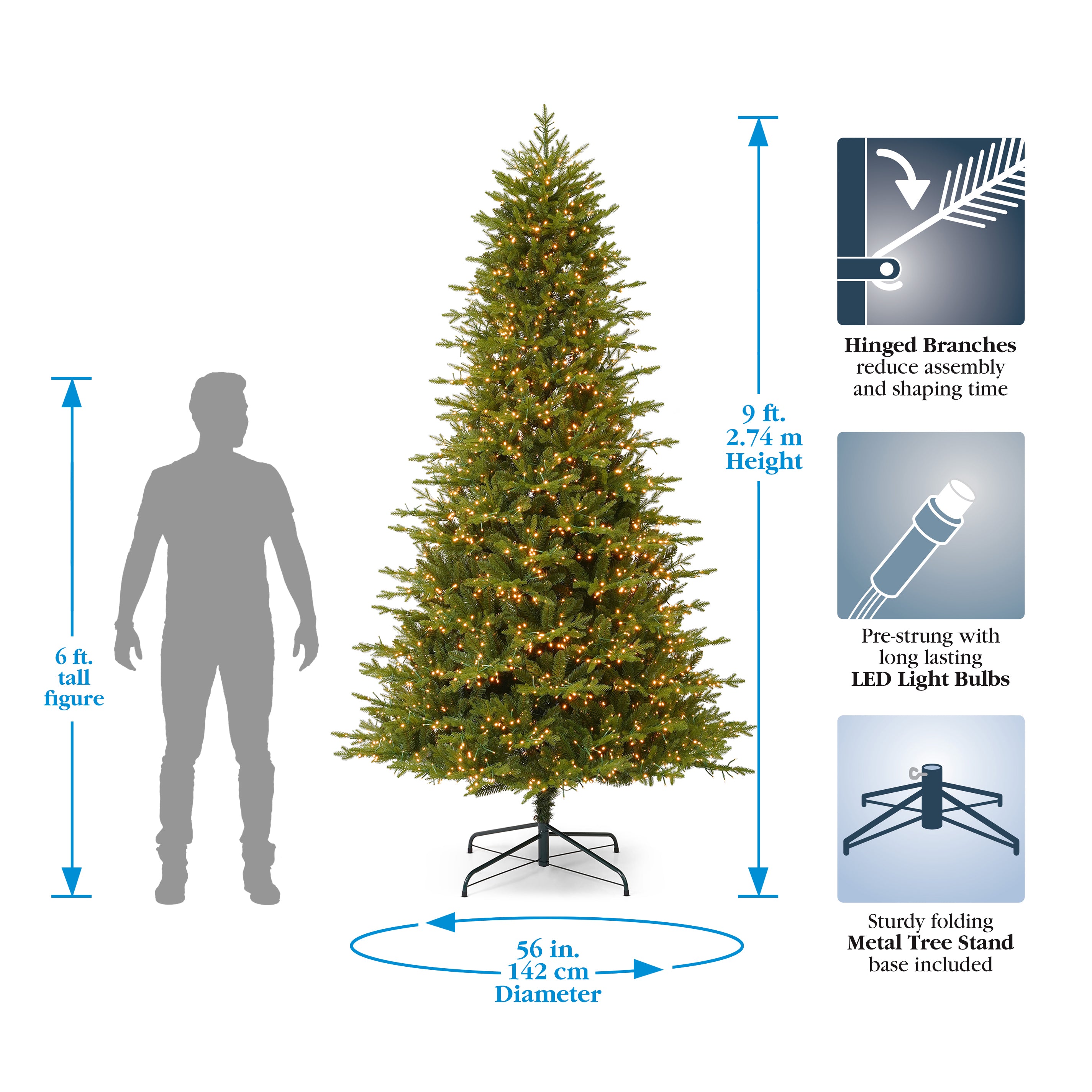 Dandan Pine Prelit Tree