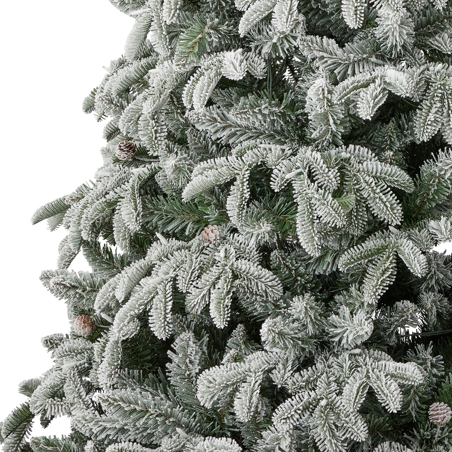 Lexington Fir Lightly Dusted Pre-Lit Tree with Warm White LED Lights and Pinecones