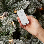 Lexington Fir Lightly Dusted 7.5ft Pre-Lit Tree with Warm White LED Lights and Pinecones