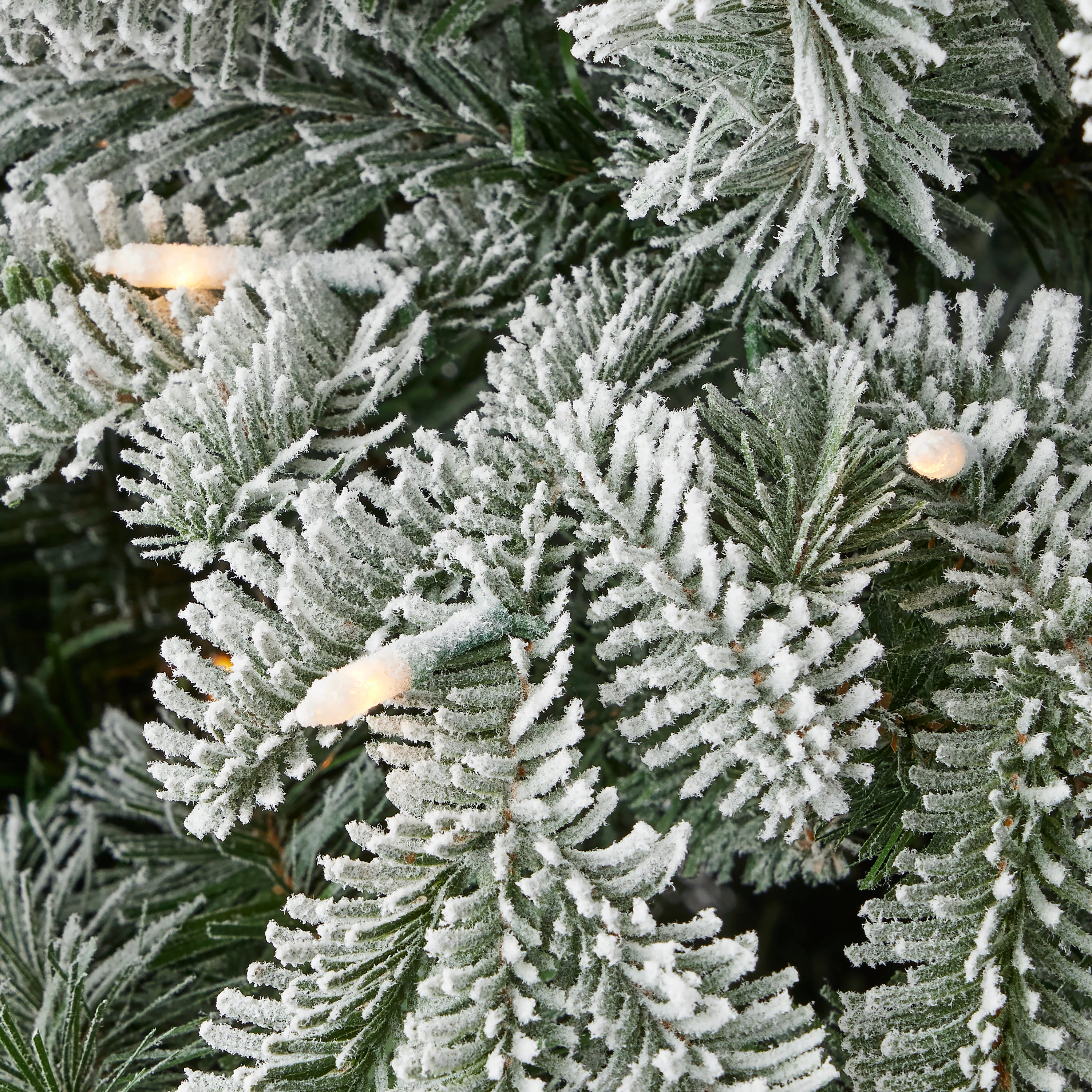 Lexington Fir Lightly Dusted 7.5ft Pre-Lit Tree with Warm White LED Lights and Pinecones