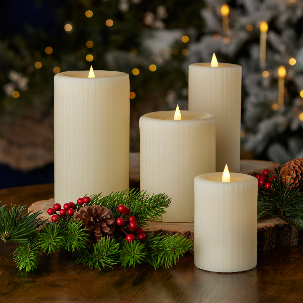Fine Ribbed Motion Flameless Candle