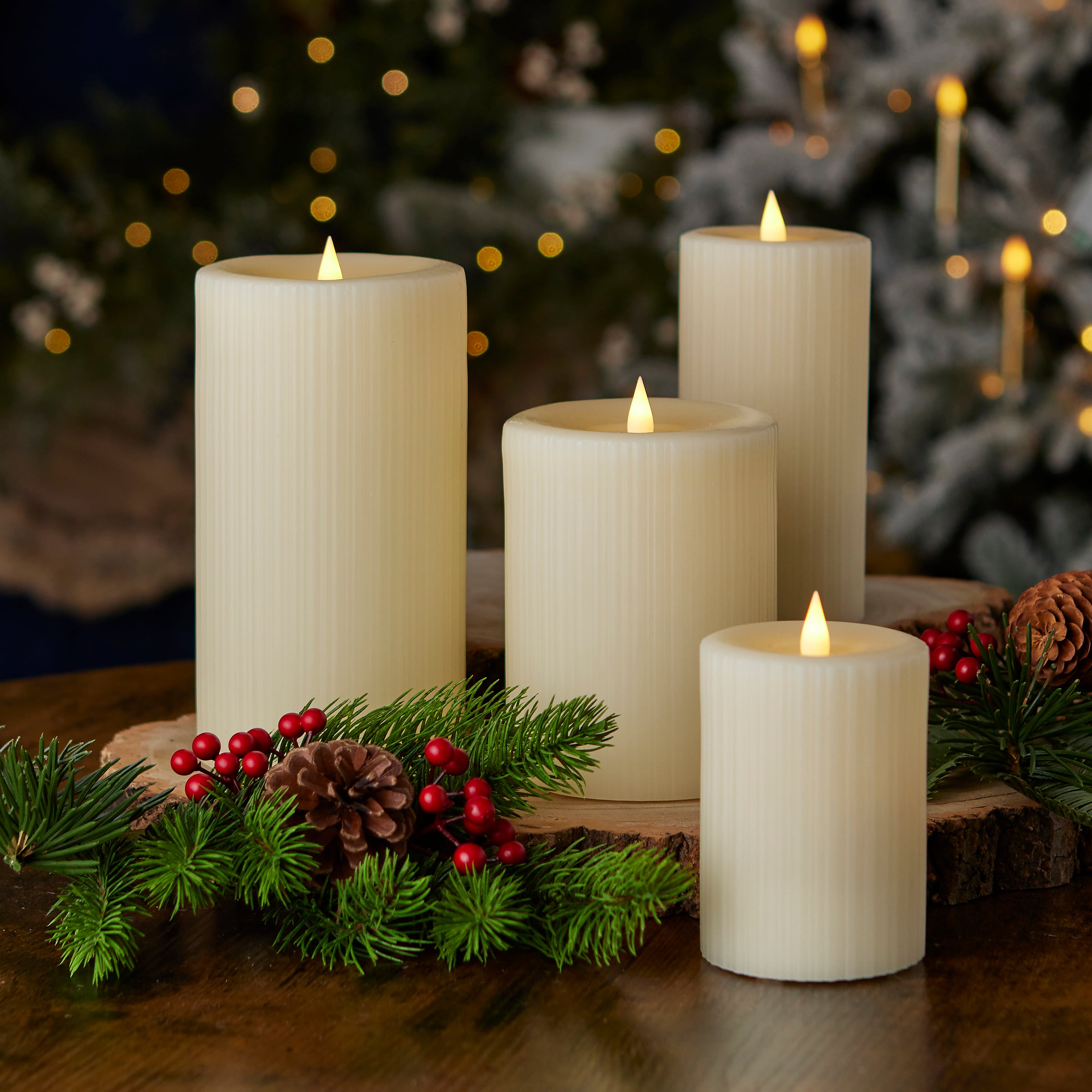 Fine Ribbed Motion Flameless Candle