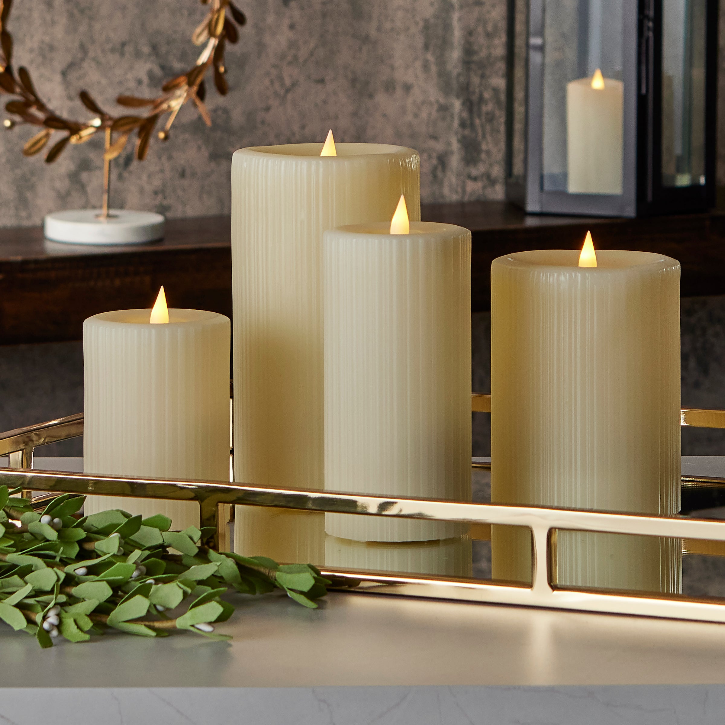 Fine Ribbed Motion Flameless Candle