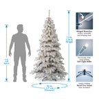 Flocked Winter Fir Tree