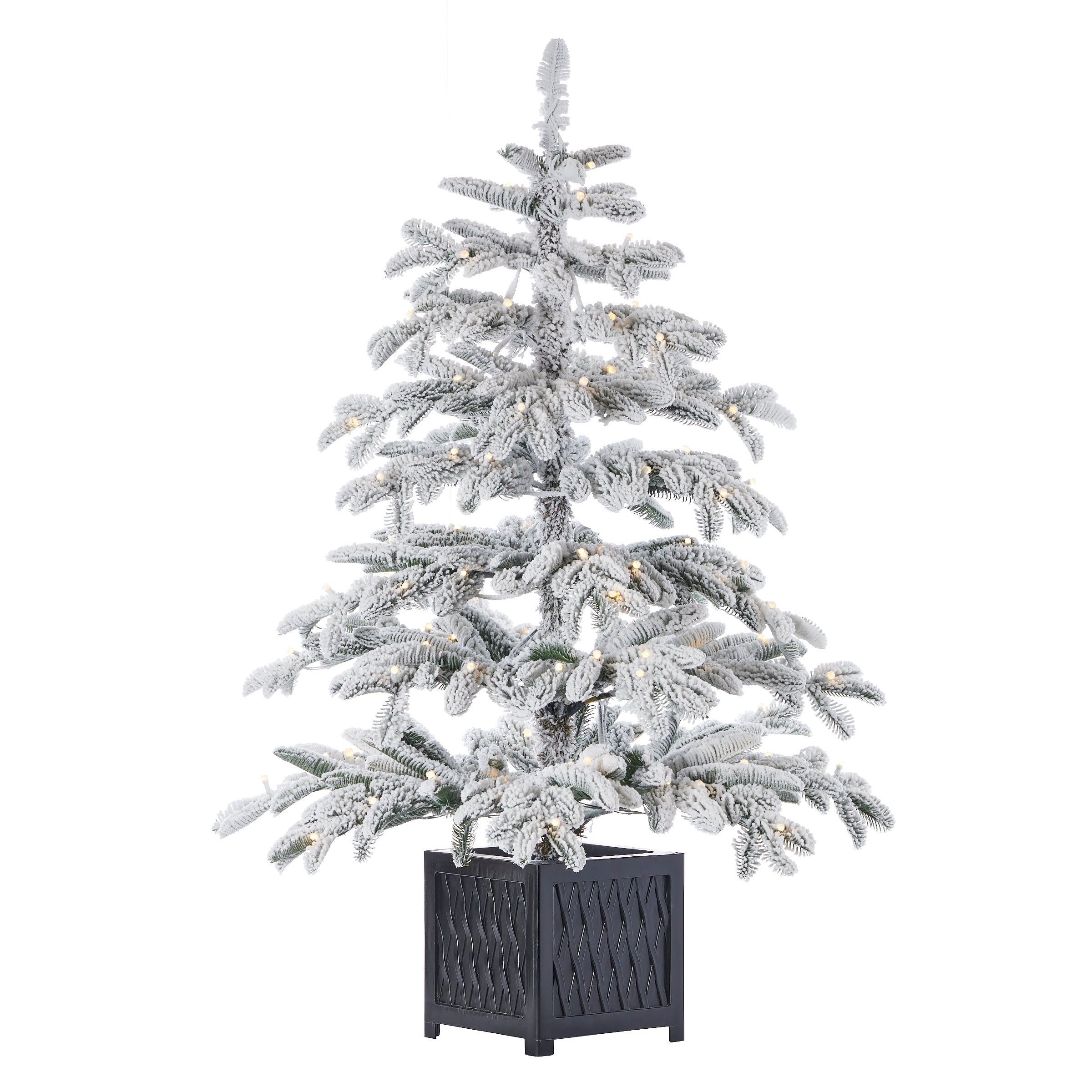 Jackson Flocked Artificial Pre-Lit Pine Tree