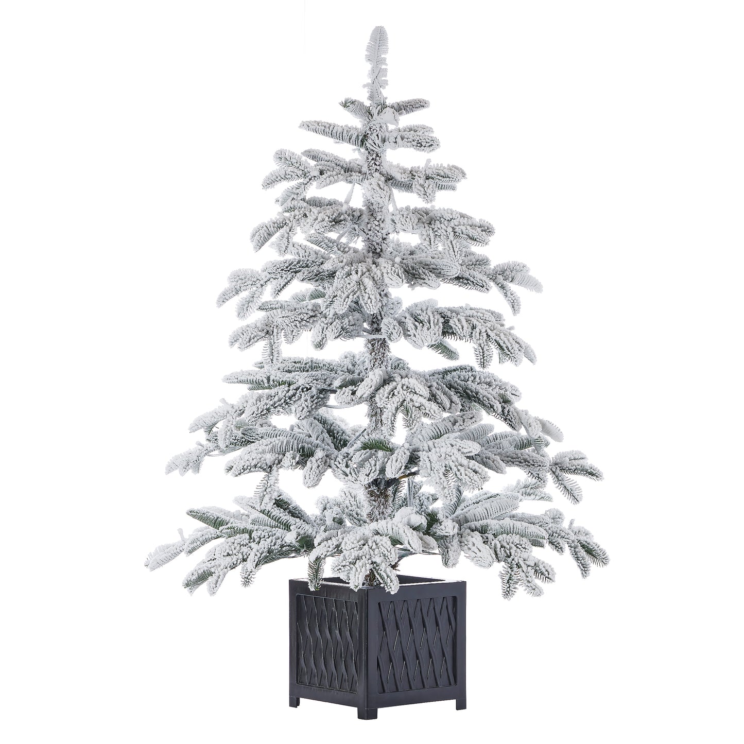 Jackson Flocked Pine Pre-Lit Tree with  Warm White LED Lights