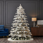 Jackson Flocked Artificial Pre-Lit Pine Tree