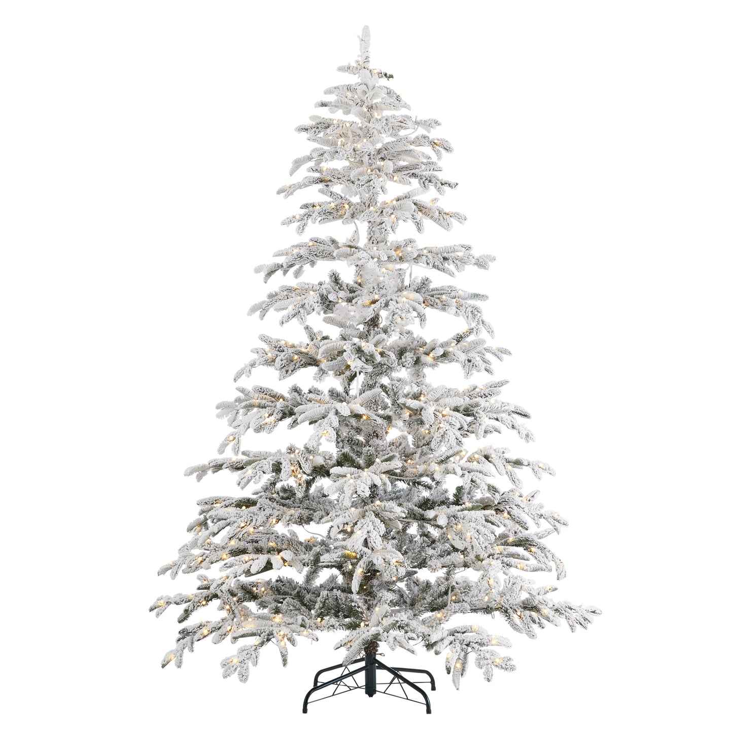 Jackson Flocked Pine Pre-Lit Tree with  Warm White LED Lights