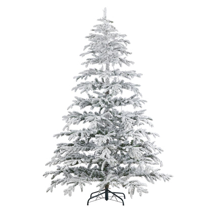 Jackson Flocked Pine Pre-Lit Tree with  Warm White LED Lights