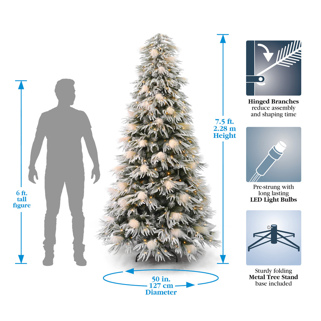 Pine and Pampas Tree (Pre Lit)