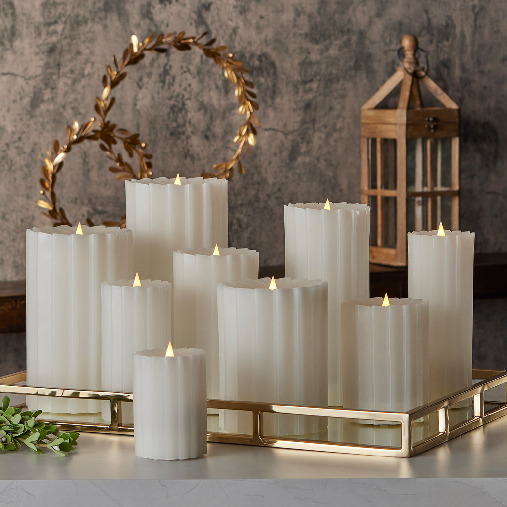Sutton Fluted Motion Flameless Candle