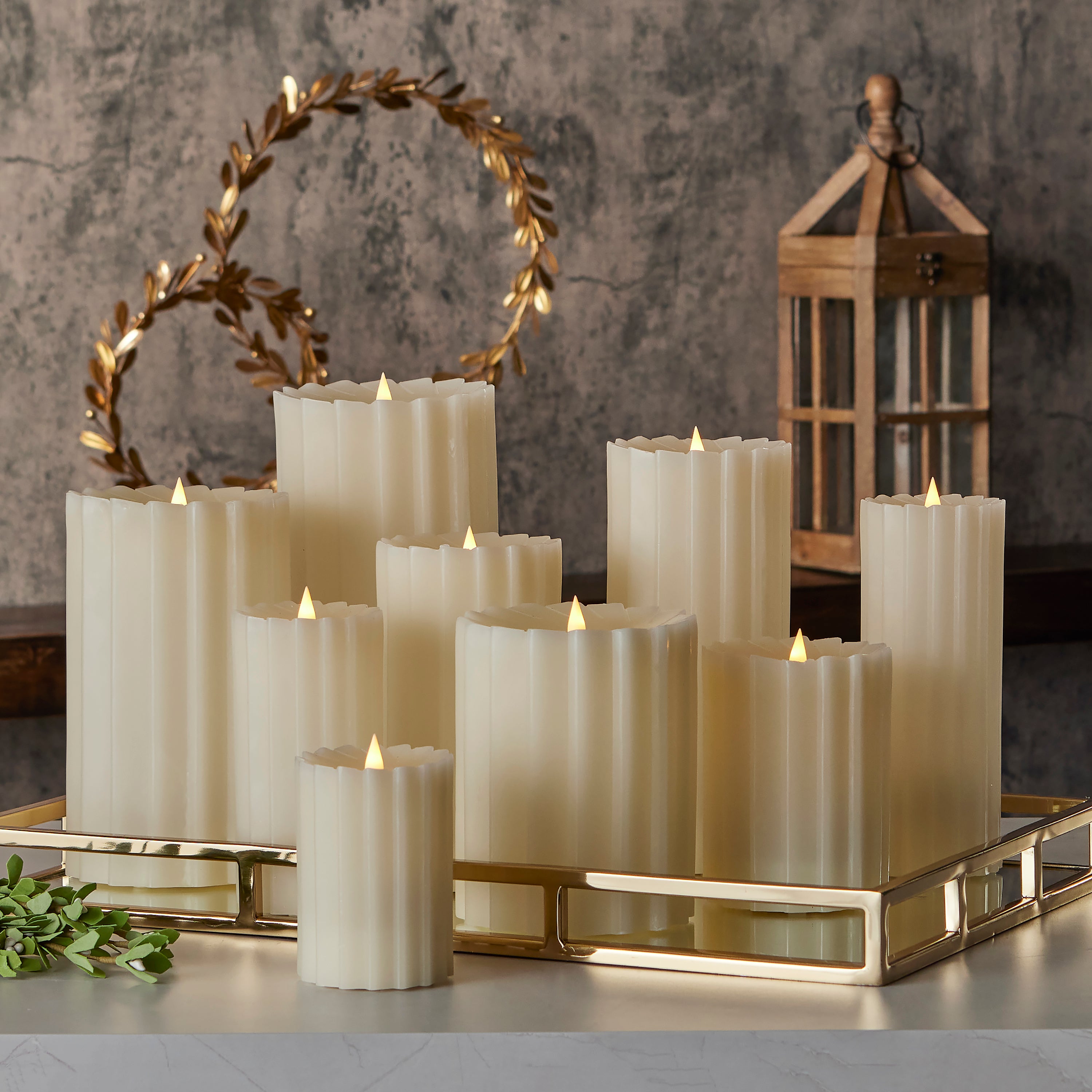 Sutton Fluted Motion Flameless Candle
