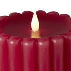 Wide Ribbed Motion Flameless Candle