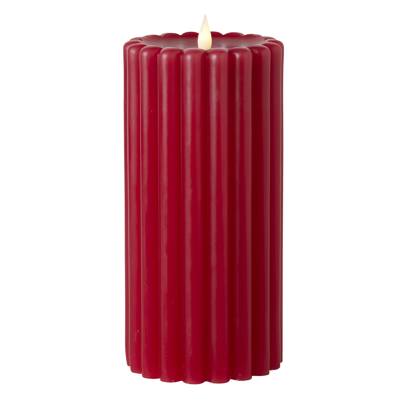 Wide Ribbed Motion Flameless Candle