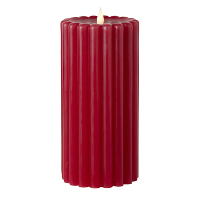 Wide Ribbed Motion Flameless Candle