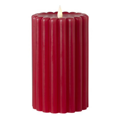 Wide Ribbed Motion Flameless Candle