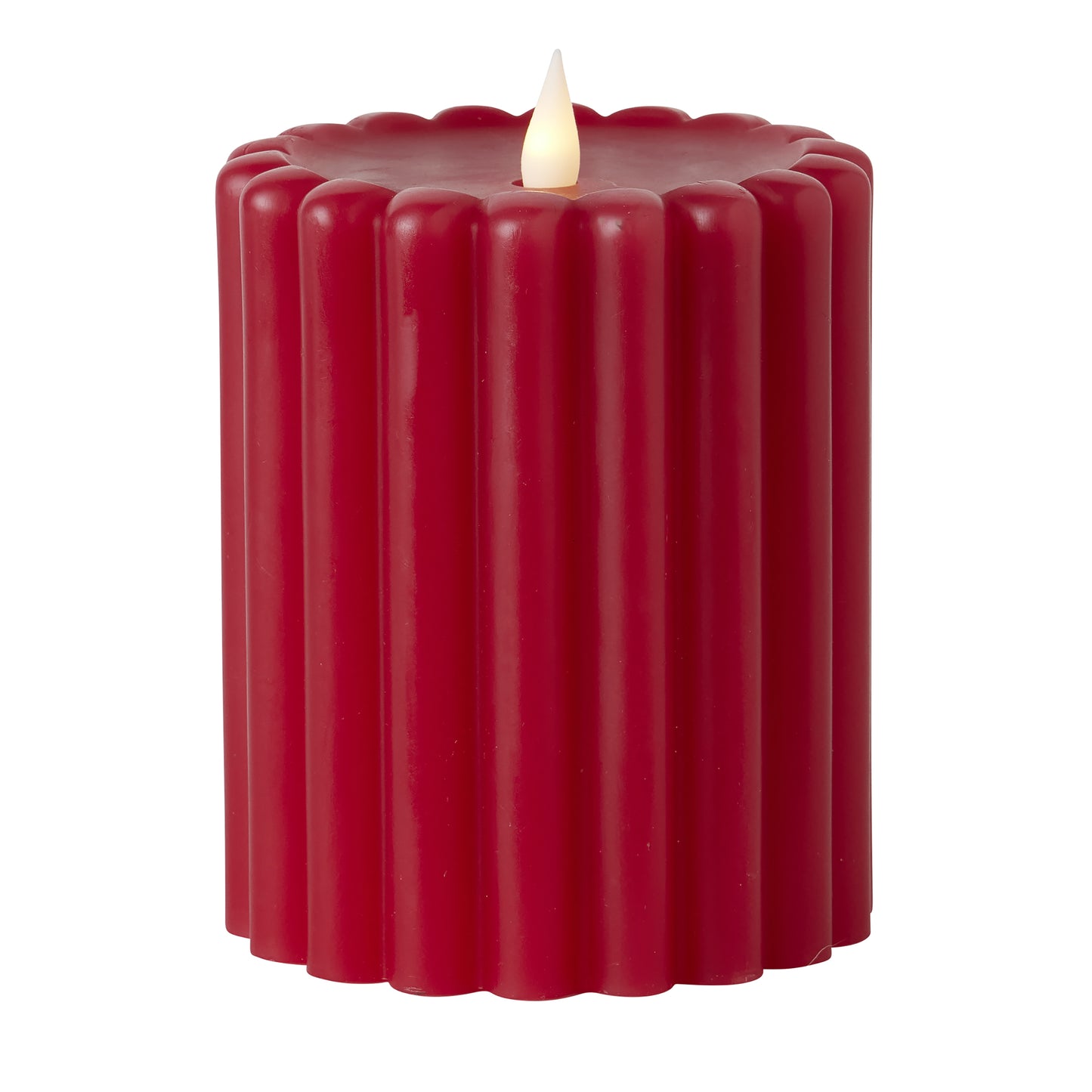 Wide Ribbed Motion Flameless Candle