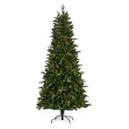 Canyon Ranch Fir Pre-Lit Tree with Warm White LED Lights and Pinecones