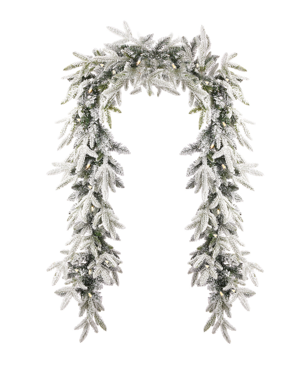 Royal Oaks Flocked Fir 9ft Garland (plug in)