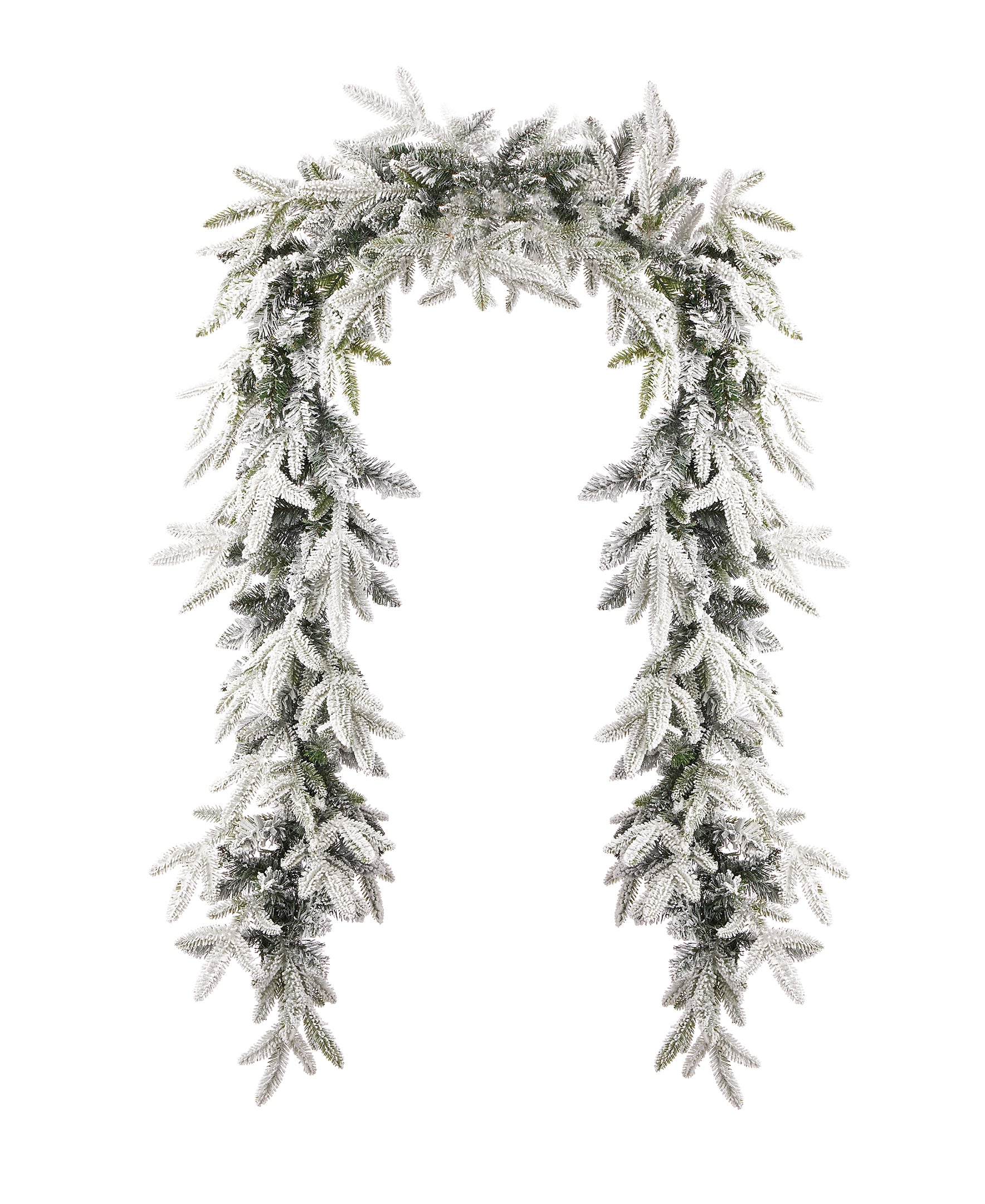 Royal Oaks Flocked Fir 9ft Garland (plug in)