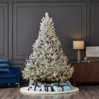 Royal Oaks Flocked Fir Pre-Lit Tree with Warm White LED Lights