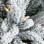 Royal Oaks Flocked Fir Pre-Lit Tree with Warm White LED Lights