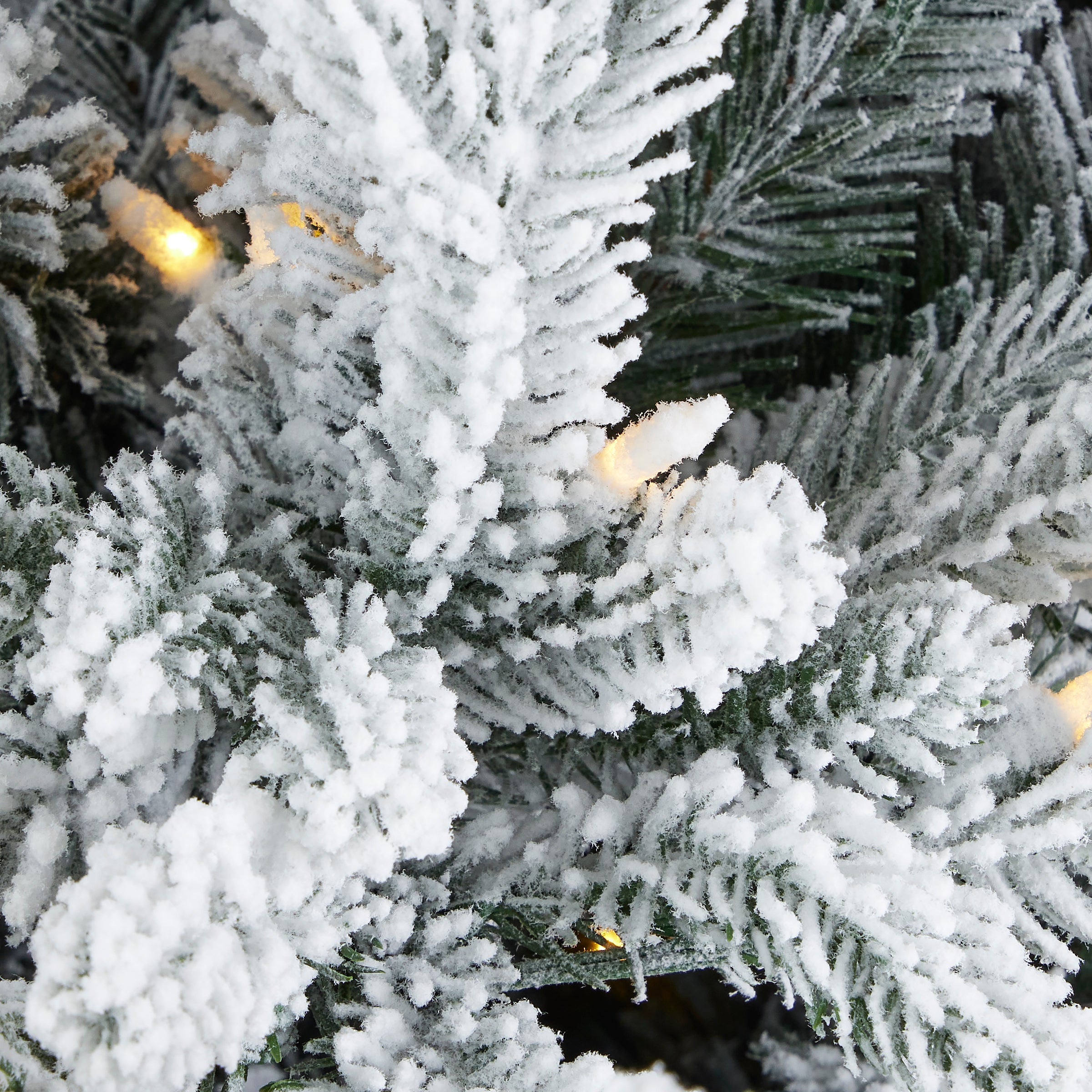Royal Oaks Flocked Fir Pre-Lit Tree with Warm White LED Lights