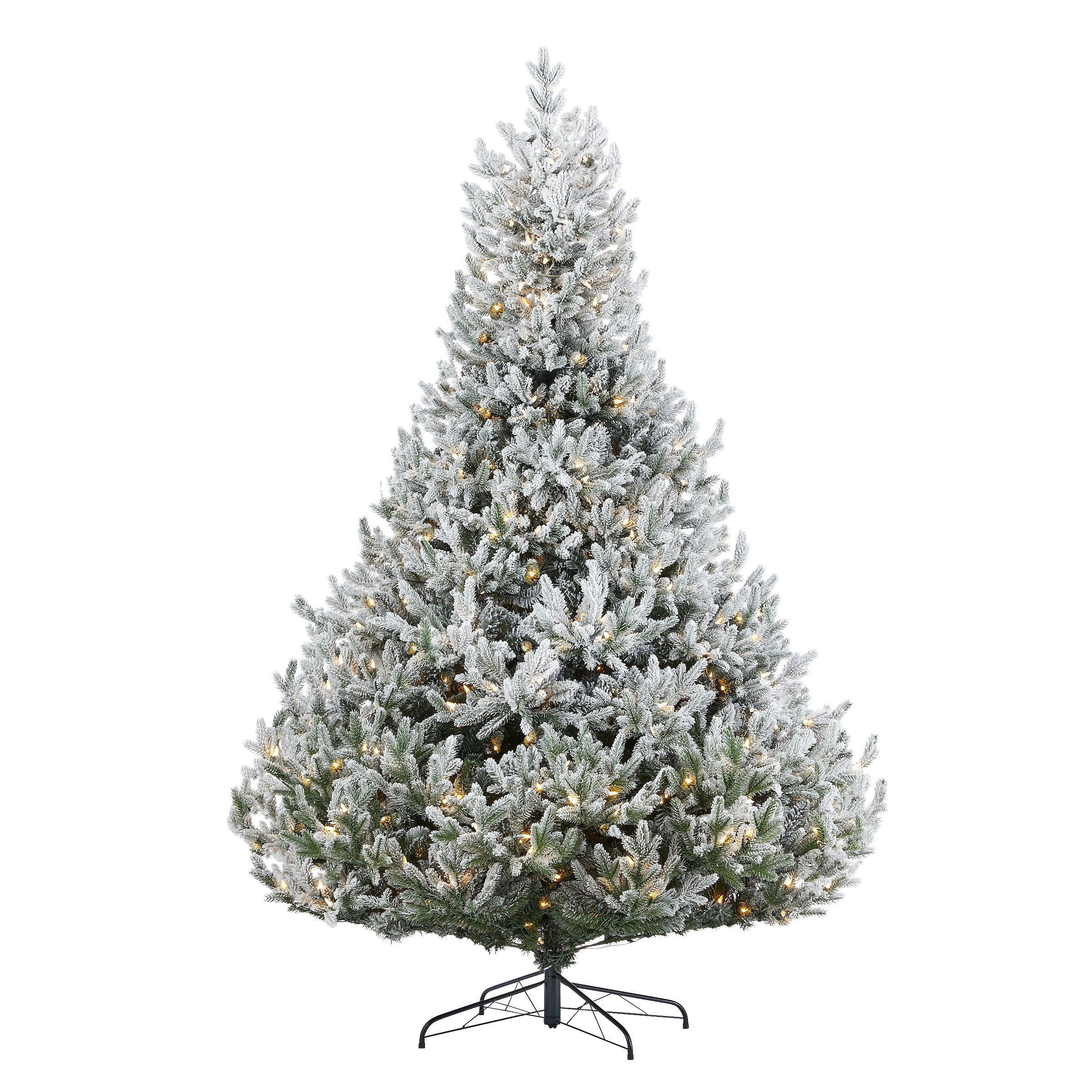 Royal Oaks Flocked Fir Pre-Lit Tree with Warm White LED Lights