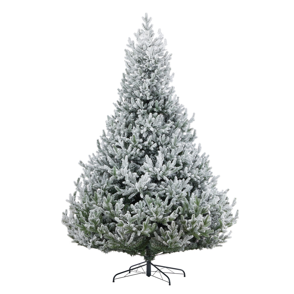Royal Oaks Flocked Fir Pre-Lit Tree with Warm White LED Lights