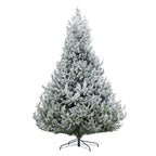 Royal Oaks Flocked Fir Pre-Lit Tree with Warm White LED Lights