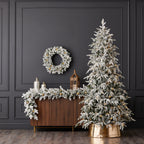 Shadow Woods Flocked Spruce Pre-Lit Tree with Warm White LED Lights