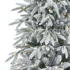 Shadow Woods Flocked Spruce Pre-Lit Tree with Warm White LED Lights