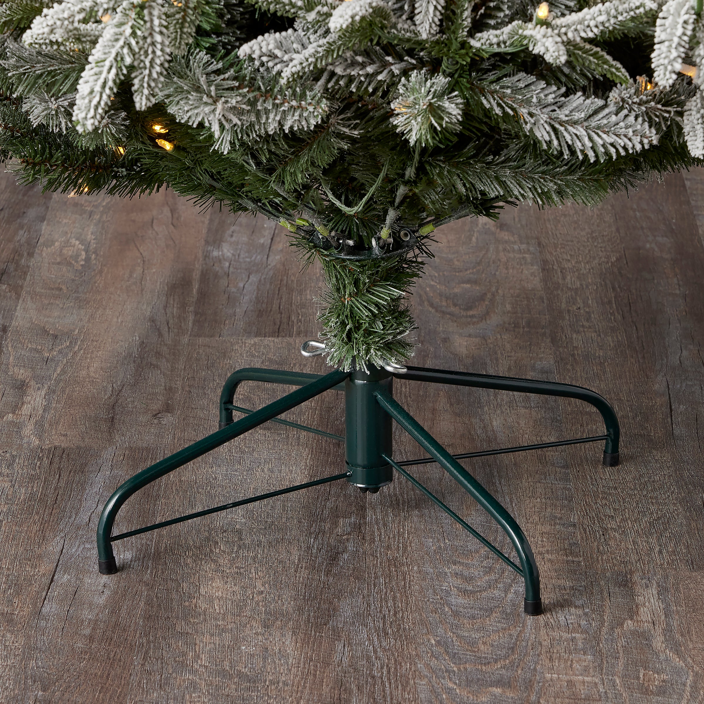 Shadow Woods Flocked Spruce Pre-Lit Tree with Warm White LED Lights